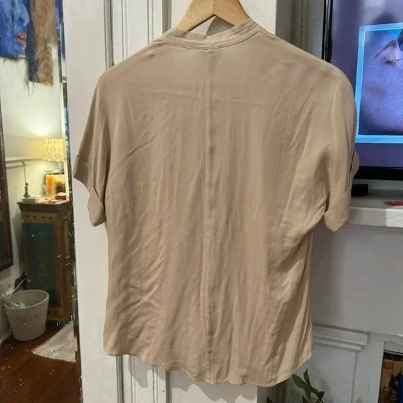 Chico’s Beige Mock Neck Button Down - Picture 3 of 7